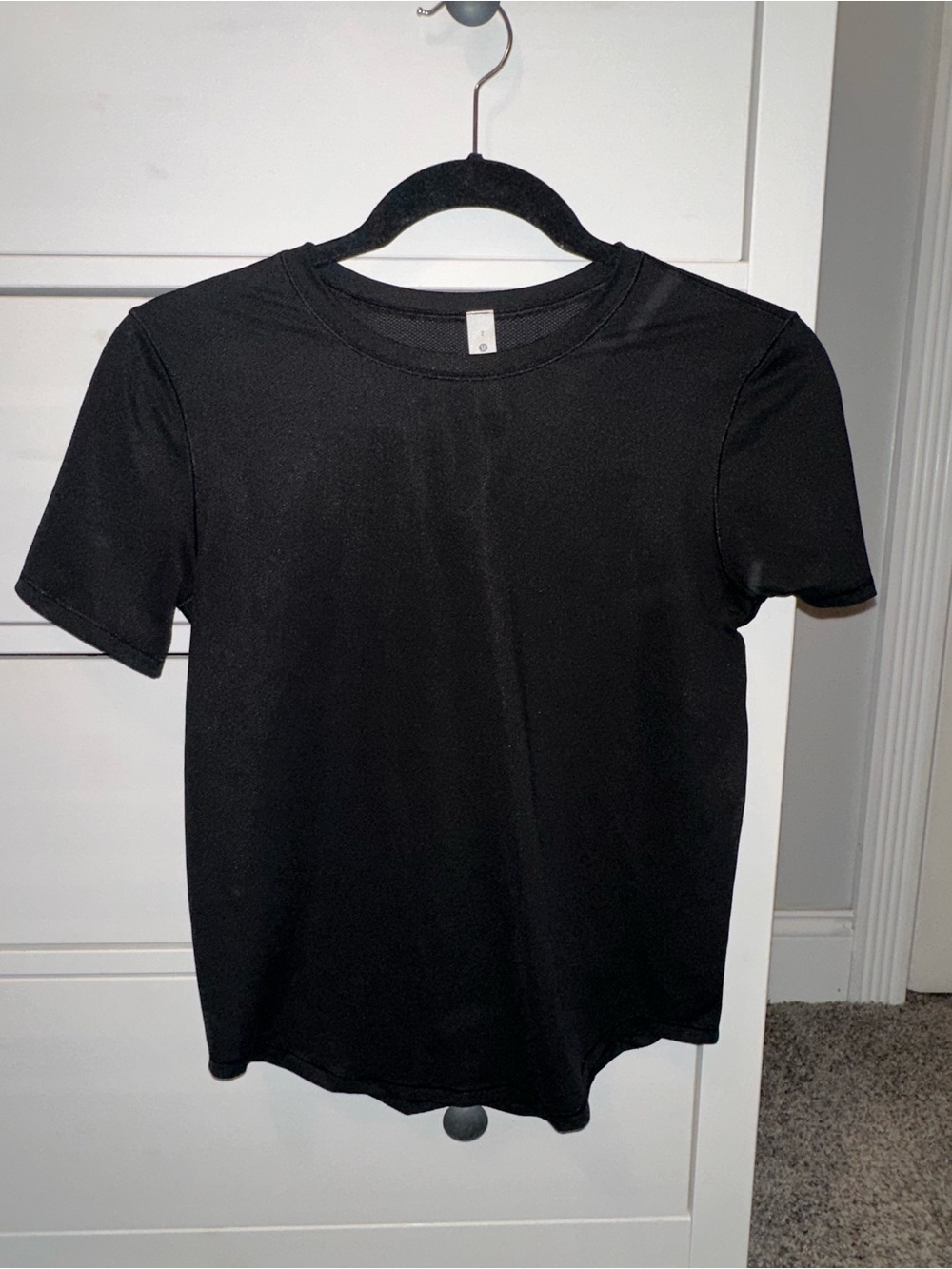 lululemon athletica Black Short Sleeve Crew Tee